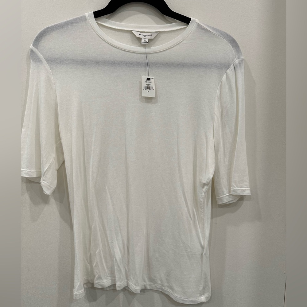 Banana Republic White Short Sleeve Tee